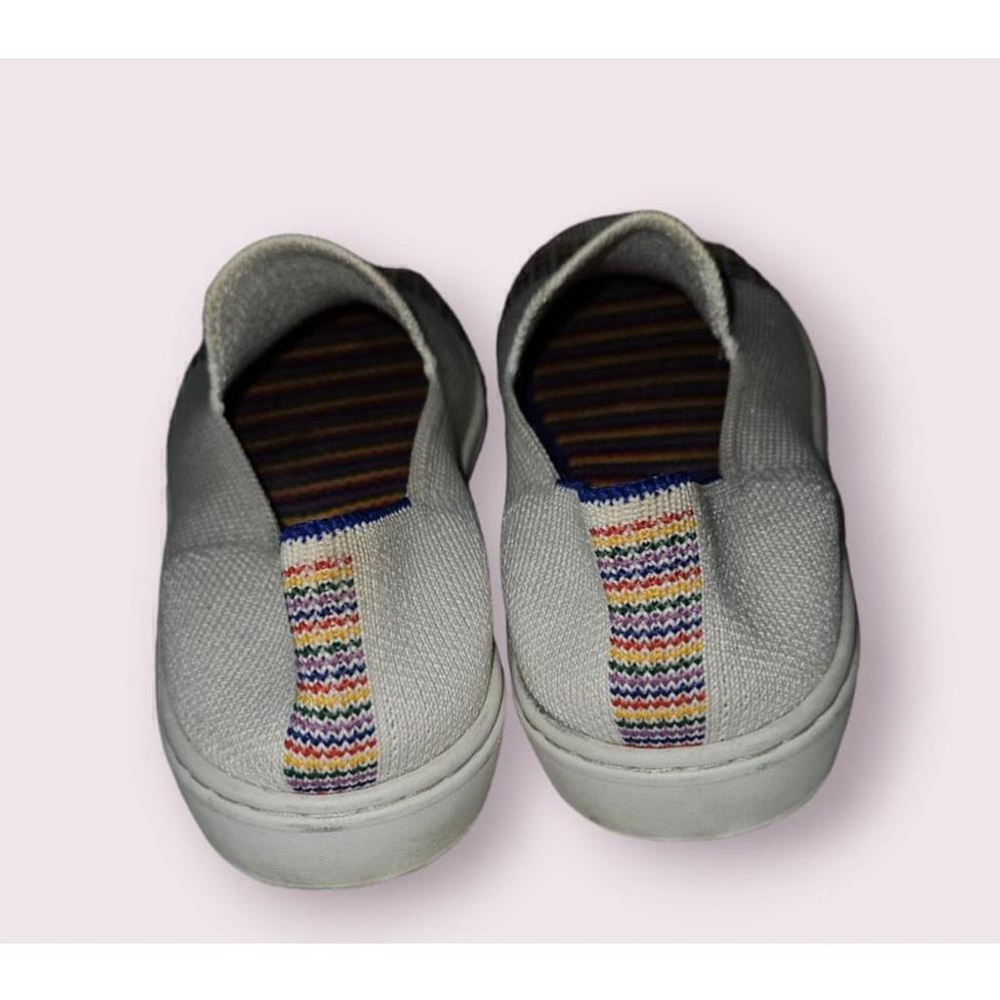 Rothy's Slip On Shoes Girl's Size 1 White Rainbow - Picture 10 of 12